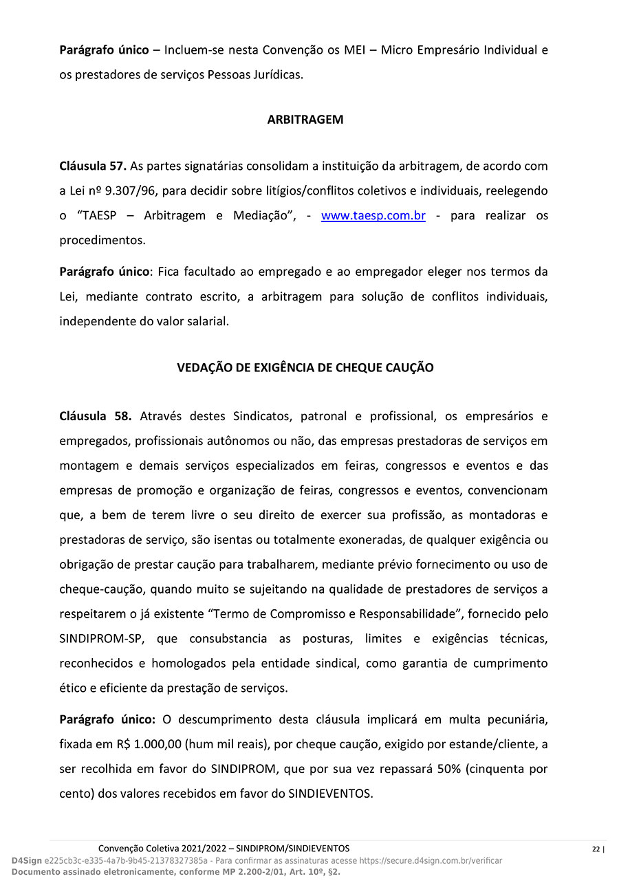 Convenção Coletiva 2021 a 2022 - Pag.22